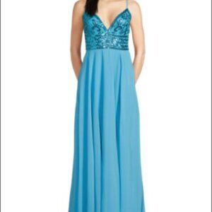 Lulus Glam Embellished Flare Maxi Dress Size XL NWT